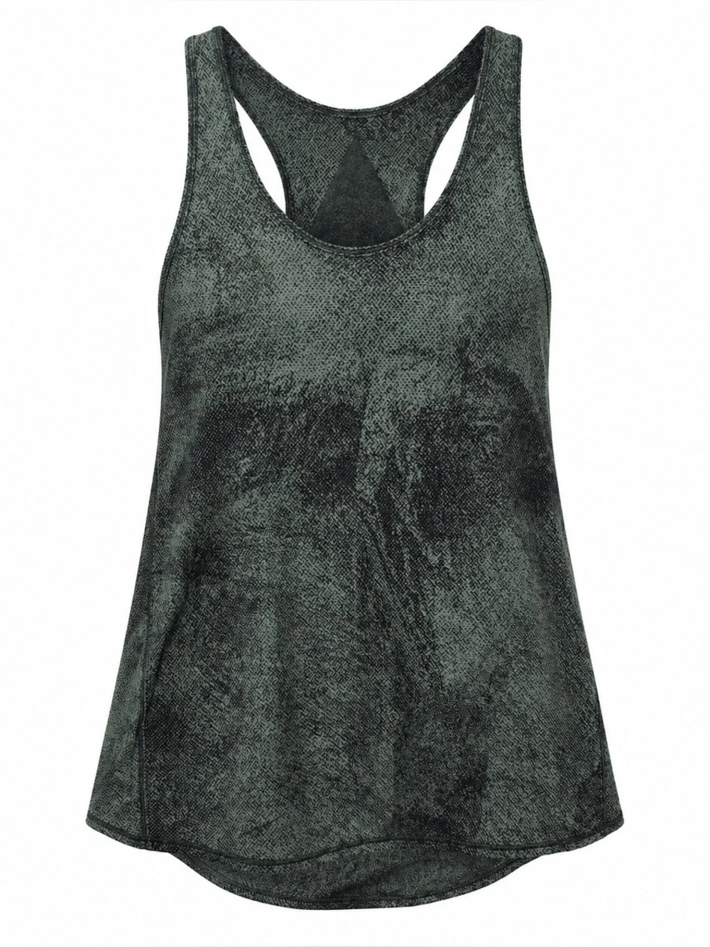 Lululemon Essential Tank Pleated Pixel Jacquard Algae Green Black